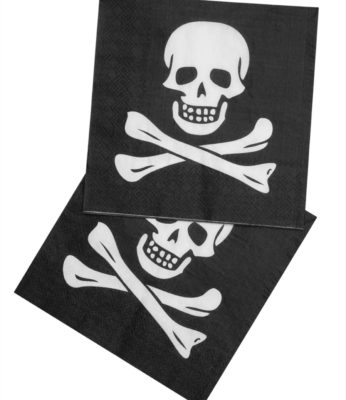 Set de 12 serviettes Pirate