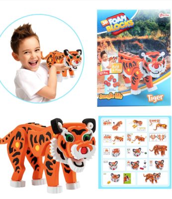 Puzzle 3D en mousse Tigre